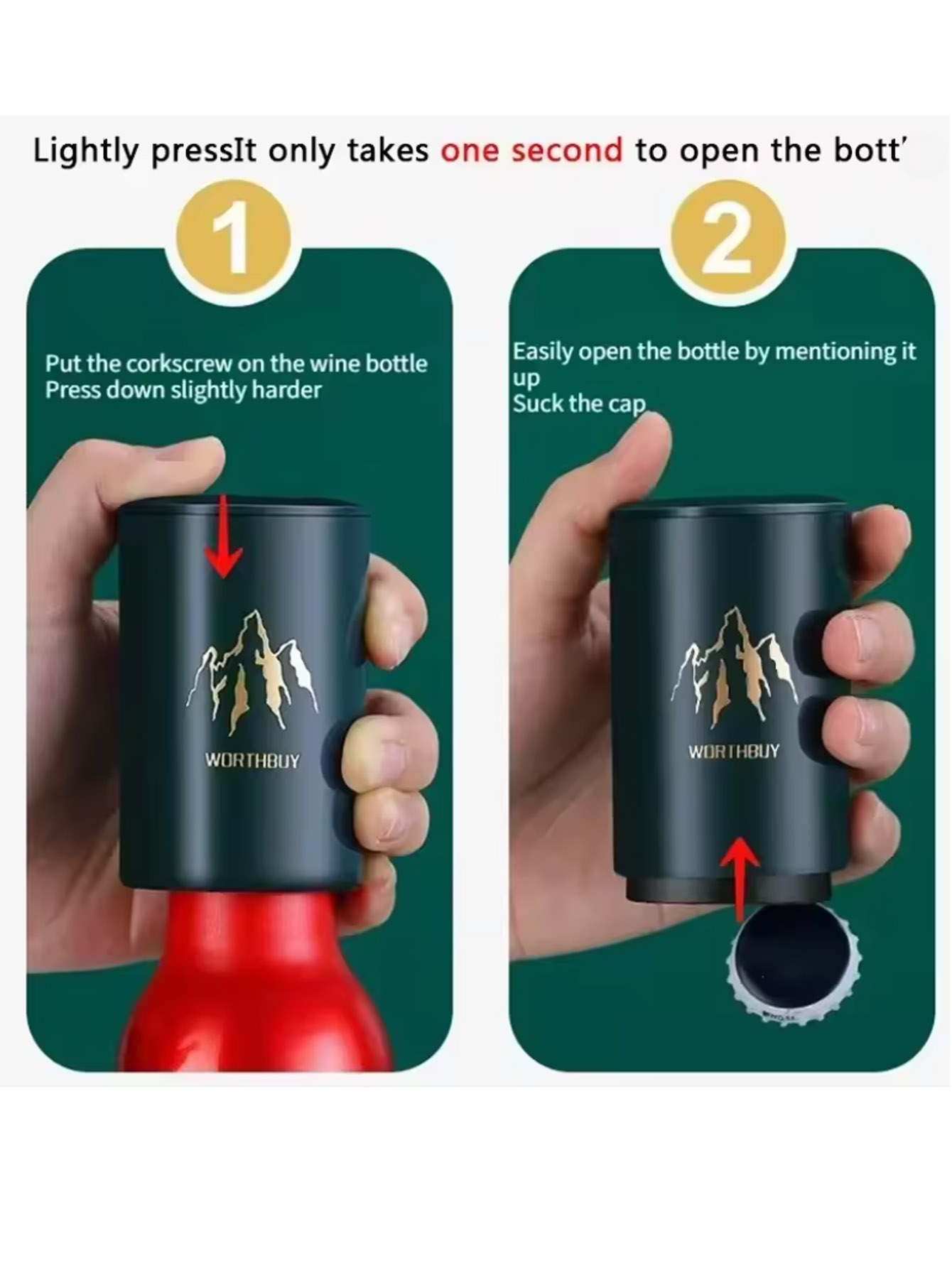 Wine In Beer Bottle - 1 Stuks Automatische Bierflesopener Rvs Druk