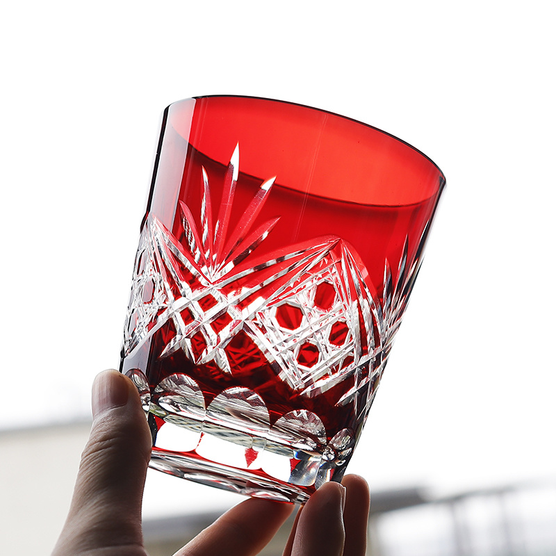 Wine To Beer To Liquor - Red Edo Crystal Whisky Glas Japanse
