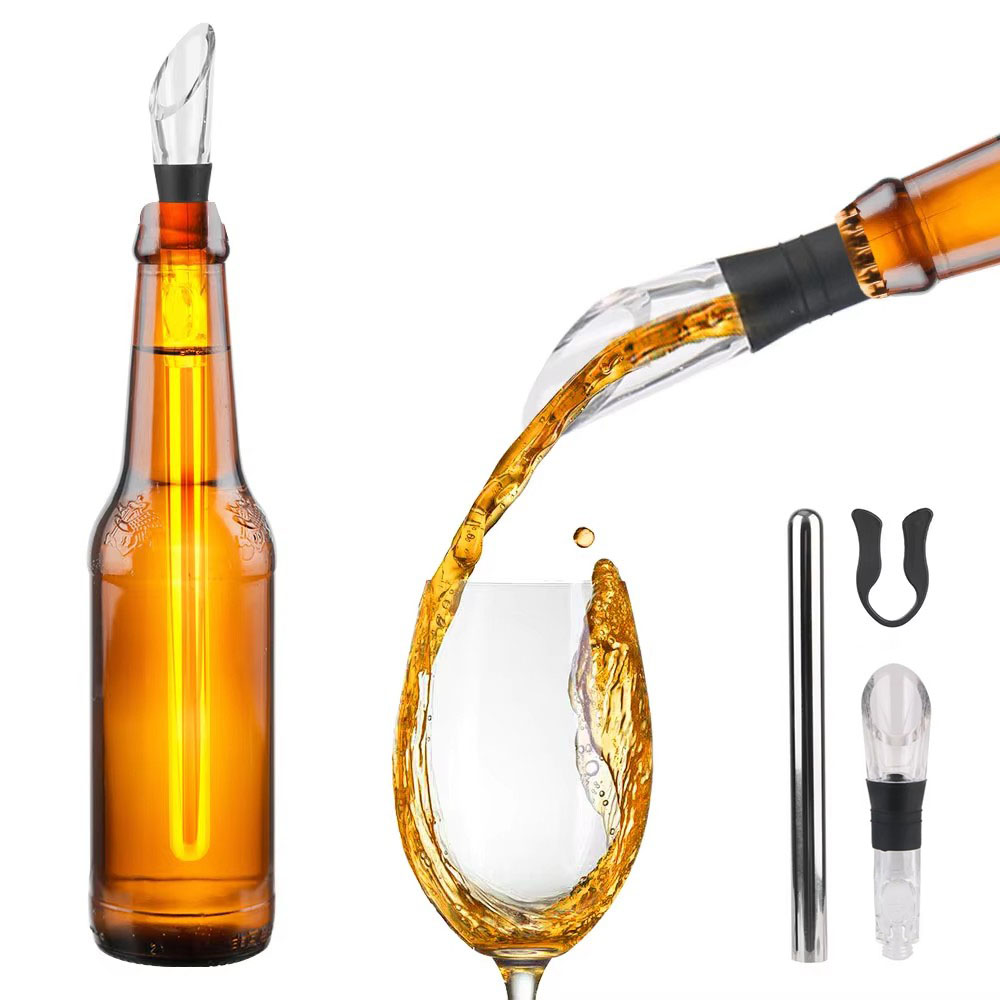 Wine In Beer Bottle - Wijnfleskoeling Koeler Ice Chill Rod Stick