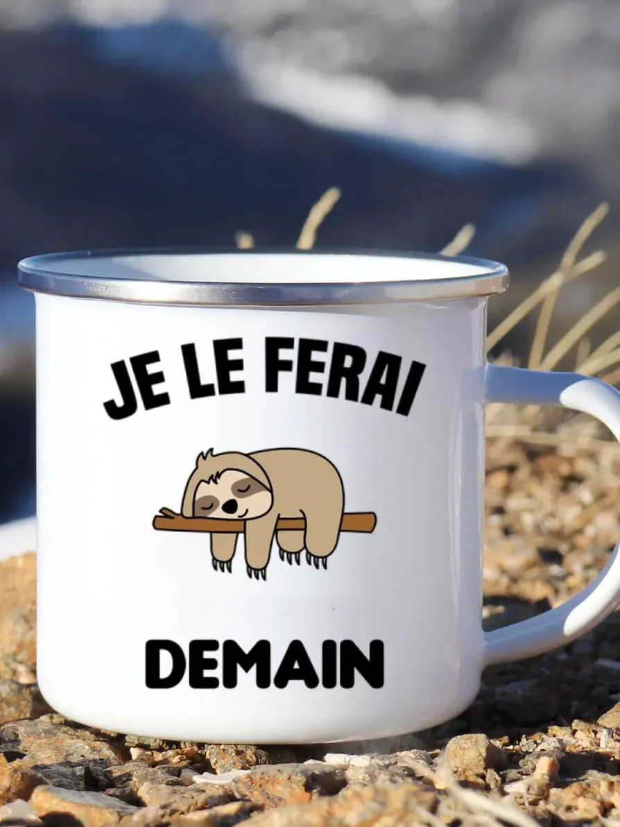 Leuke Emaille Koffiemok Frans  - Wine Beer Best recensie en prijs