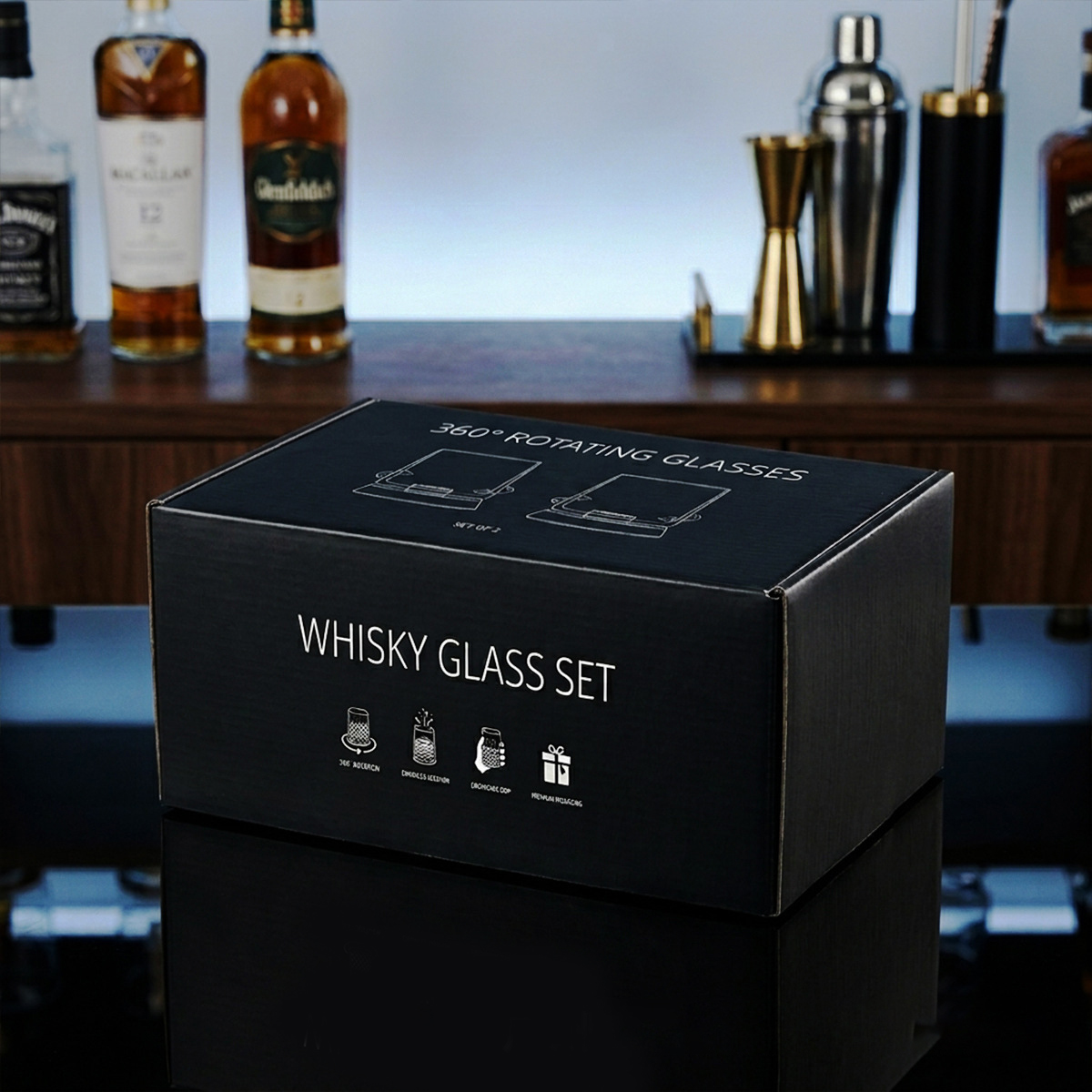 1 Paar Draaibare Whiskyglazen  - Wine To Beer To Liquor recensie en prijs