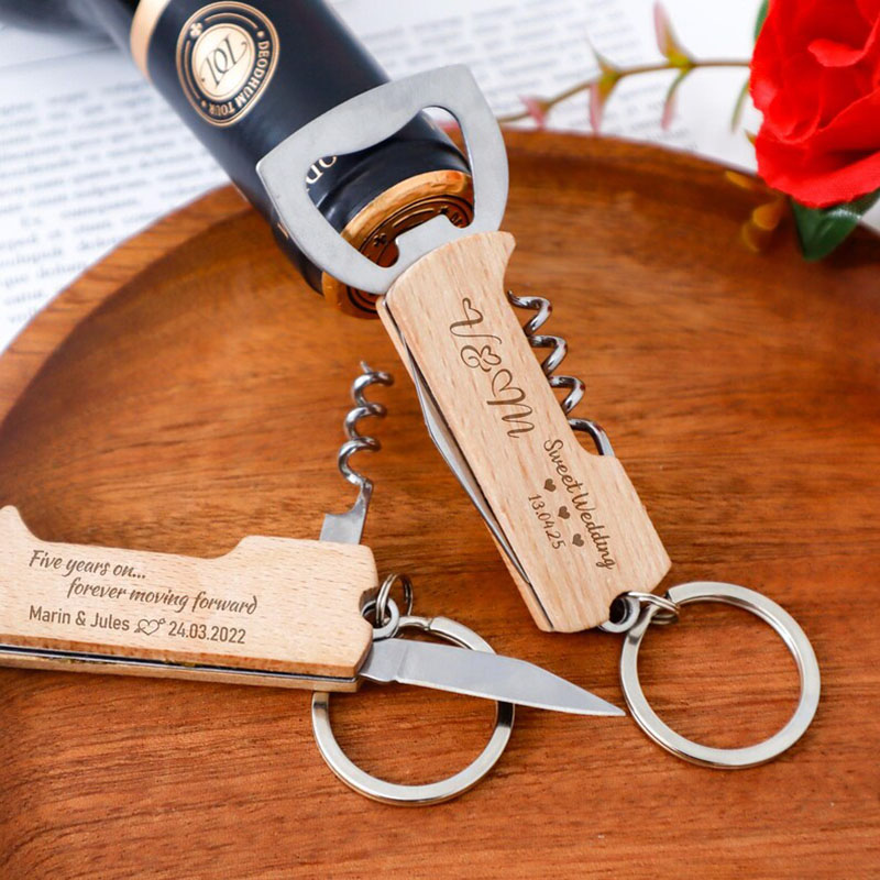 Op maat gegraveerd logo flesop - Wine In Beer Bottle recensie en prijs