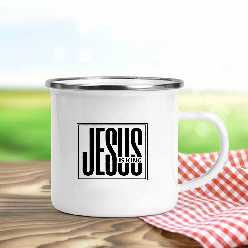 Jezus is God Print Emaille Mok - Wine Beer Best recensie en prijs
