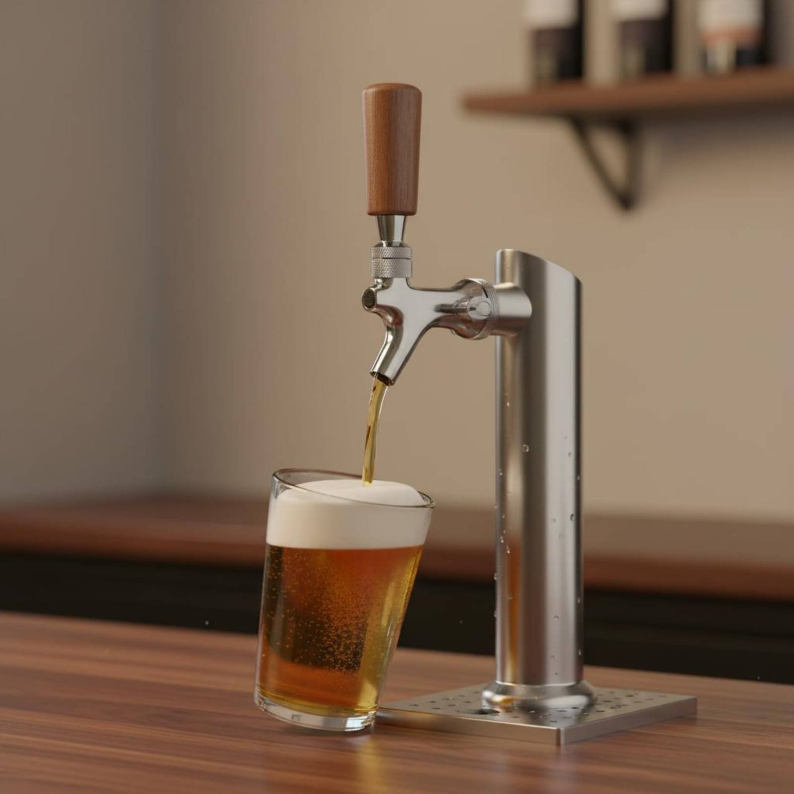 Korte houten biertapgreep van  - Wine With Beer recensie en prijs