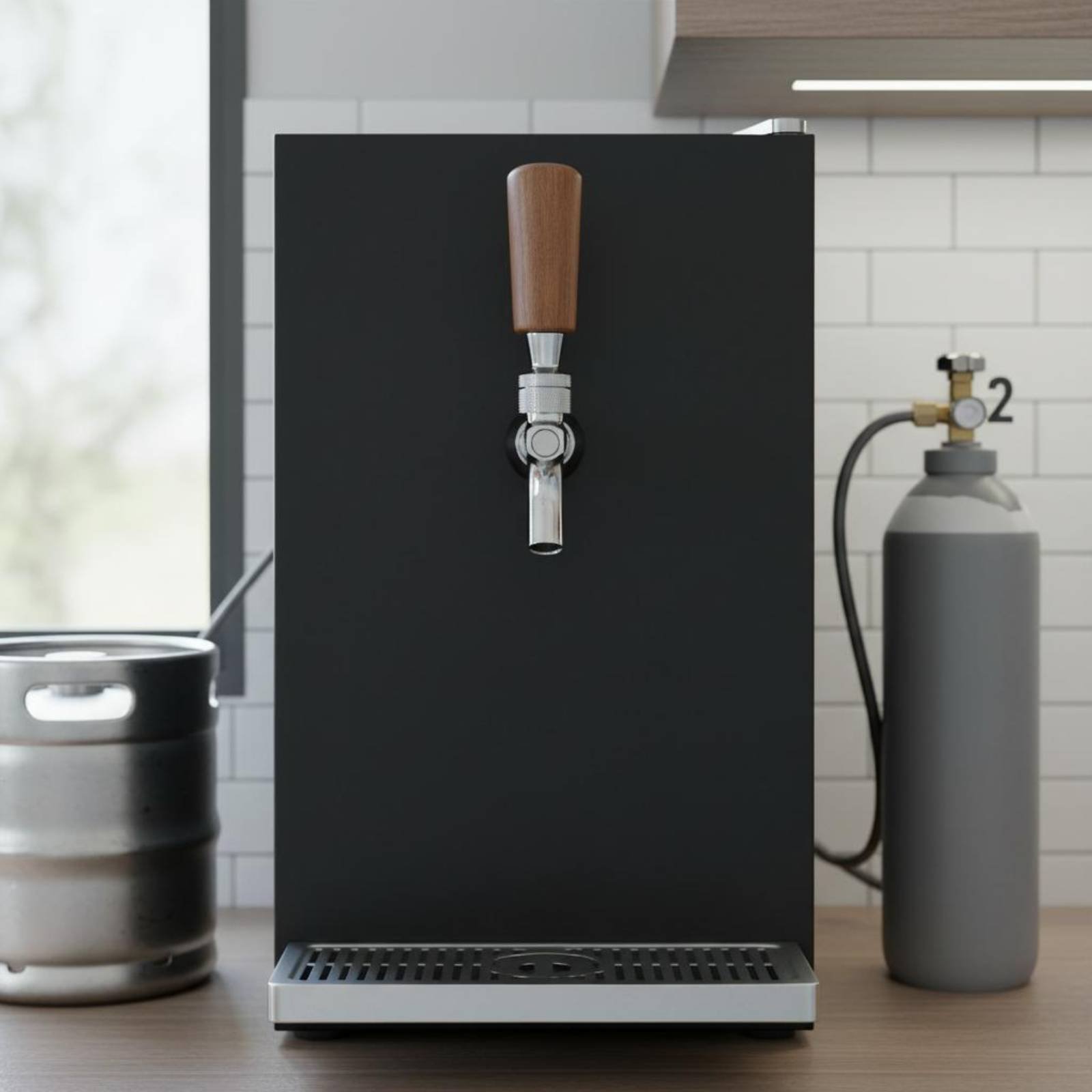 Korte houten biertapgreep van  - Wine With Beer recensie en prijs