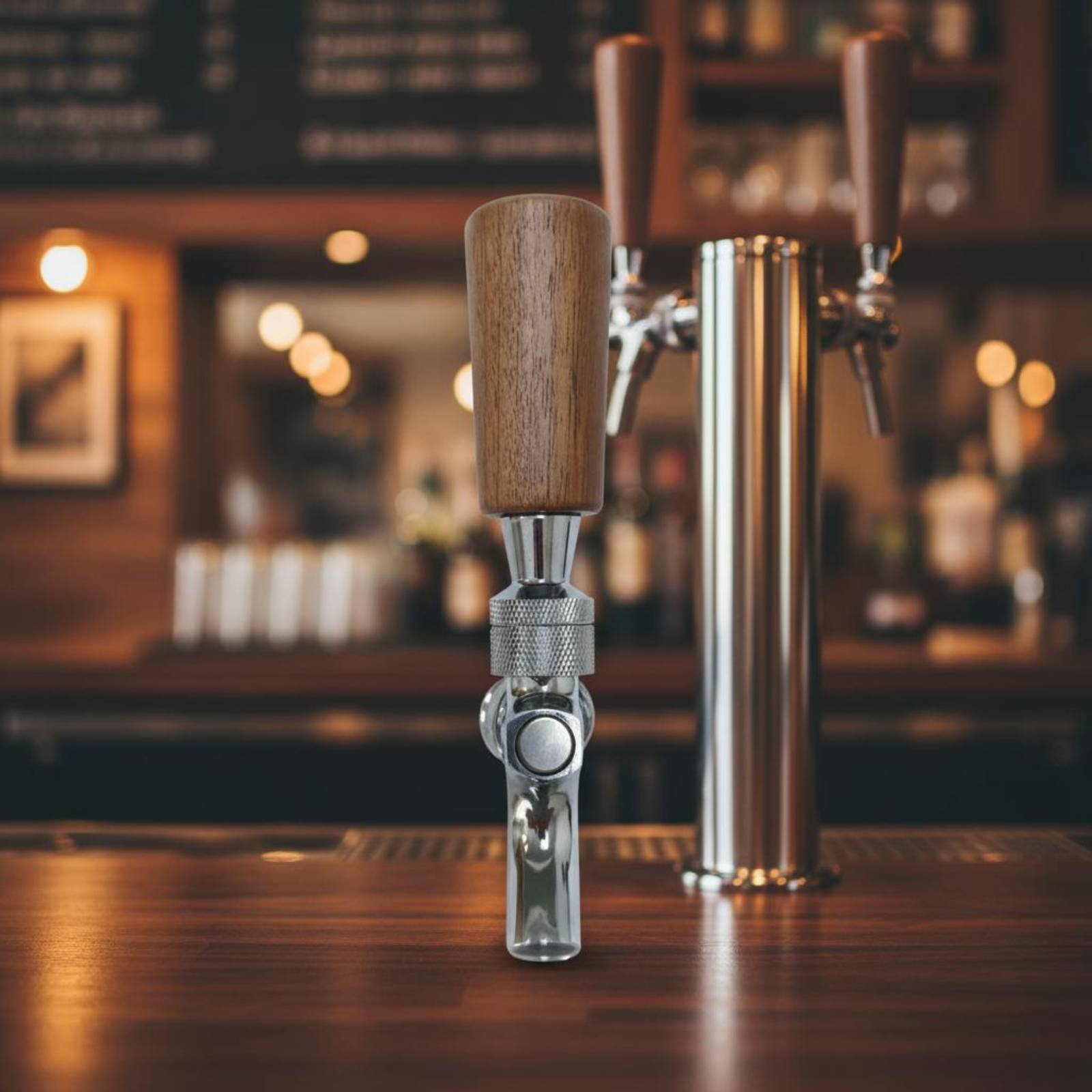 Korte houten biertapgreep van  - Wine With Beer recensie en prijs